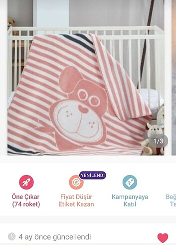 DUXCONCEPT BEBEK BATTANİYE 100X120 CM  - Görsel 2
