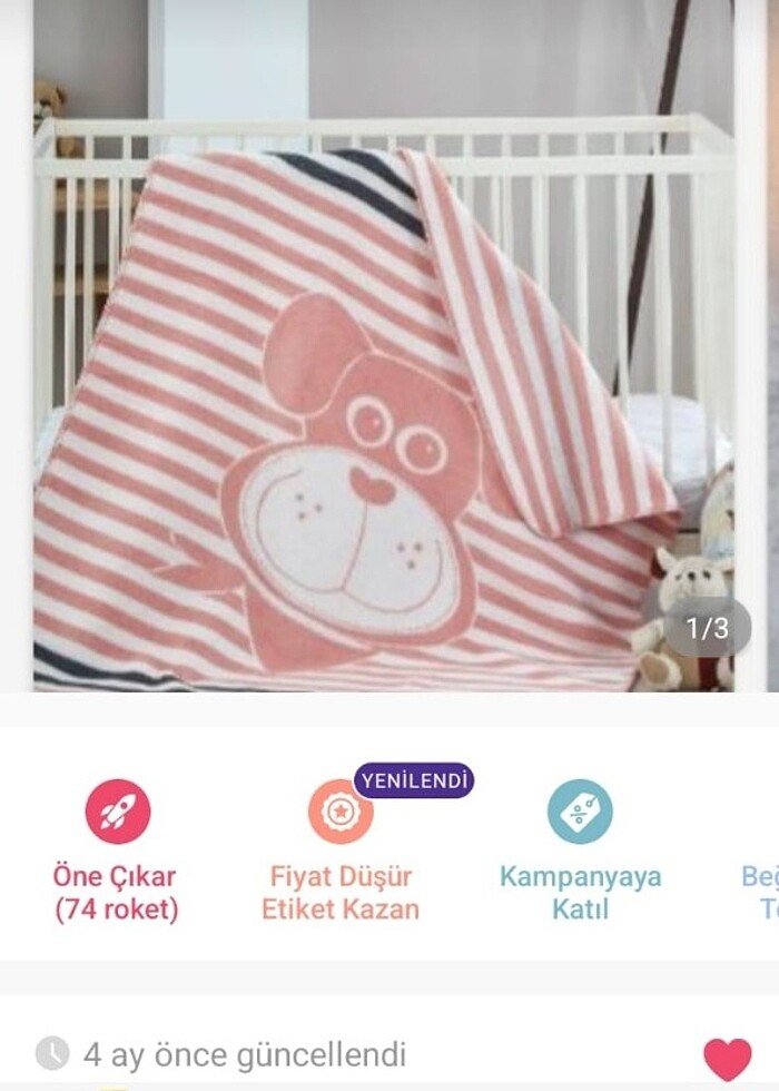 DUXCONCEPT BEBEK BATTANİYE 100X120 CM  - Görsel 2