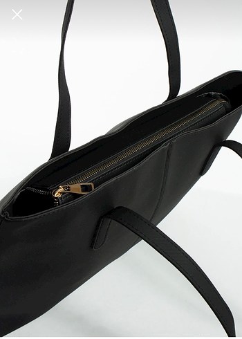 Siyah Deri Büyük çanta - Görsel 4