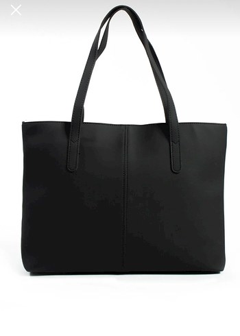 Siyah Deri Büyük çanta - Görsel 2