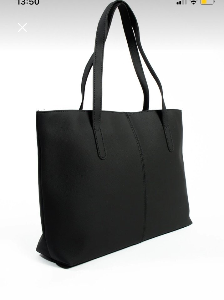 Siyah Deri  Büyük çanta - Görsel 3