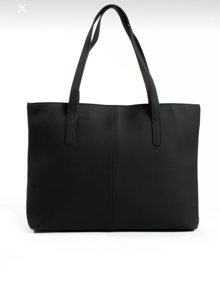 Siyah Deri  Büyük çanta - Görsel 2