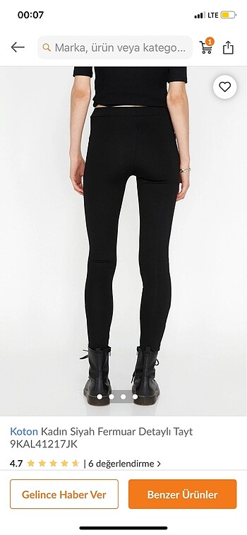 Koton siyah tayt - Görsel 3