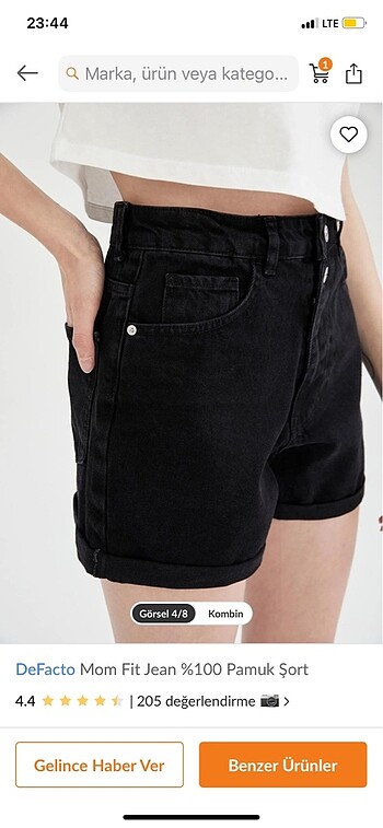 Defacto mom jean sort - Görsel 2