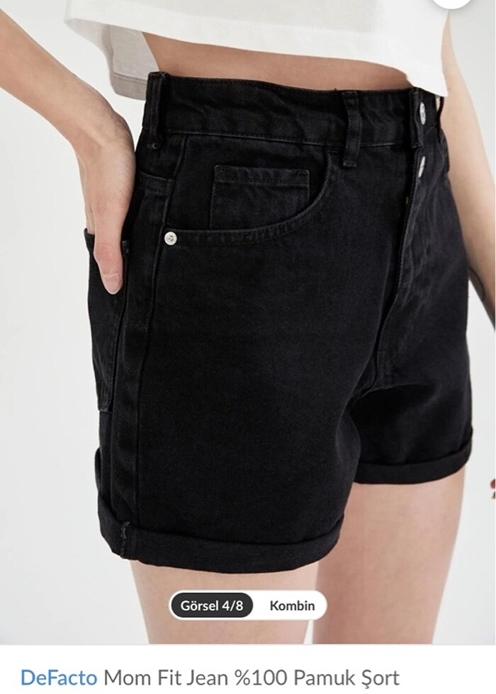 Defacto mom jean sort - Görsel 2