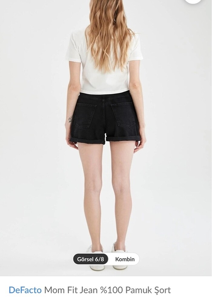 Defacto mom jean sort - Görsel 3