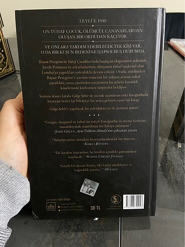  Beden Renk Bayan Peregrine'nin Tuhaf Çocukları seti 3 kitap