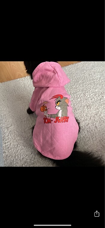 Kedi kıyafeti 4-5 kilo kapüşonlu uzun kollu pembe renk elbise