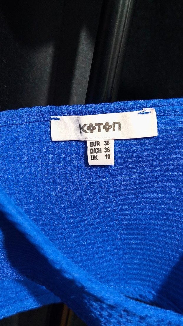 Koton | Kobalt Mavi Çan Kesim Sırt Dekolteli Elbise (38) - Görsel 4