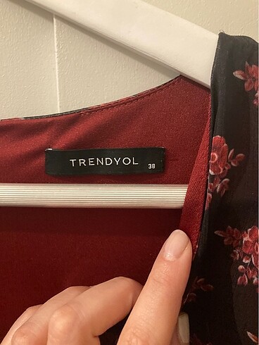 m Beden bordo Renk Trendyol elbise