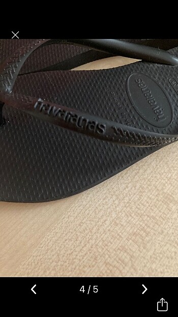 37,5 Beden siyah Renk Havaianas terlik