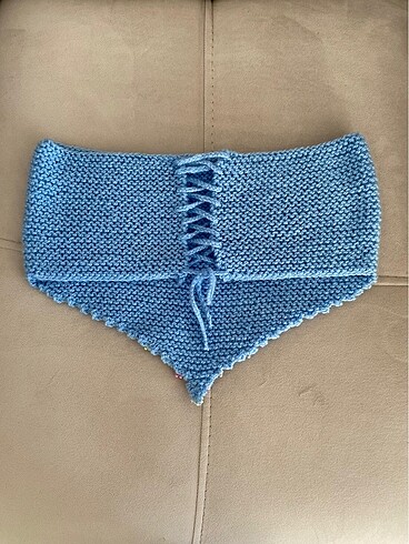 xs Beden mavi Renk Örme Crop