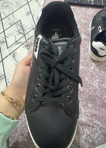 Siyah USPA Kadın Spor Ayakkabı - Görsel 4
