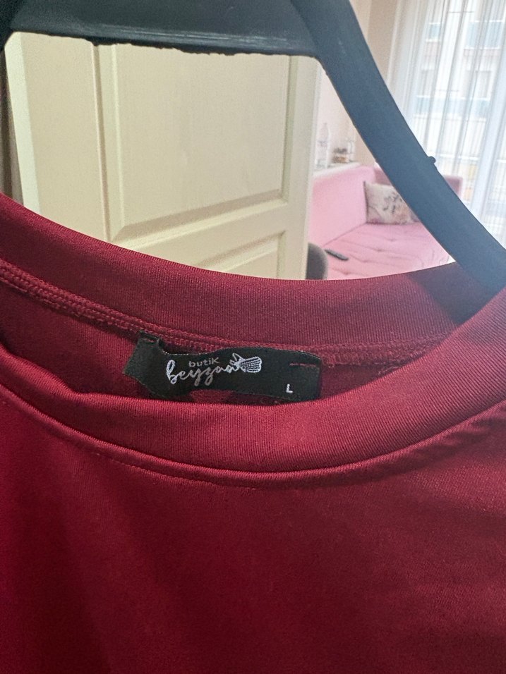 Bordo Düğmeli Kadın Bluz - Görsel 2