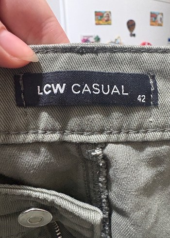 Kadın Haki kargo Pantolon Fermuarlı - Görsel 2