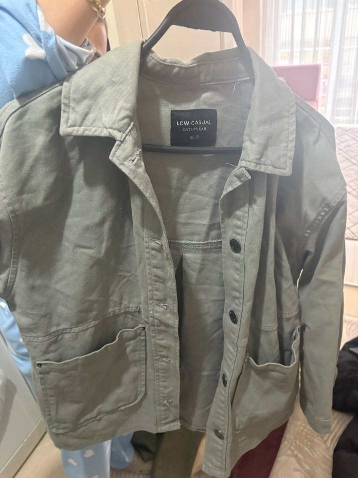 LCW Casual Gri Pamuklu Düğmeli Ceket - Görsel 2