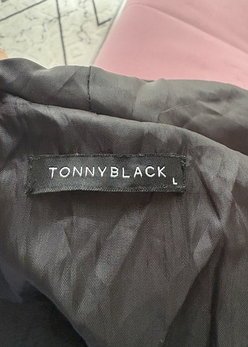 Düğmeli Siyah Kadın Midi Kışlık Mont - Görsel 3