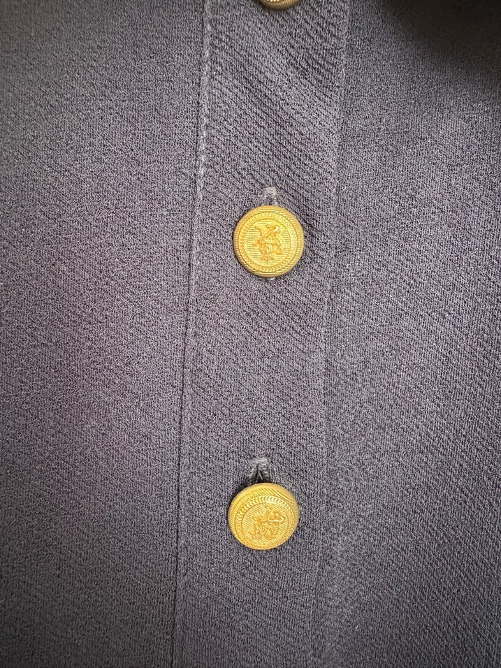 Düğmeli Lacivert Mini elbise - Görsel 3