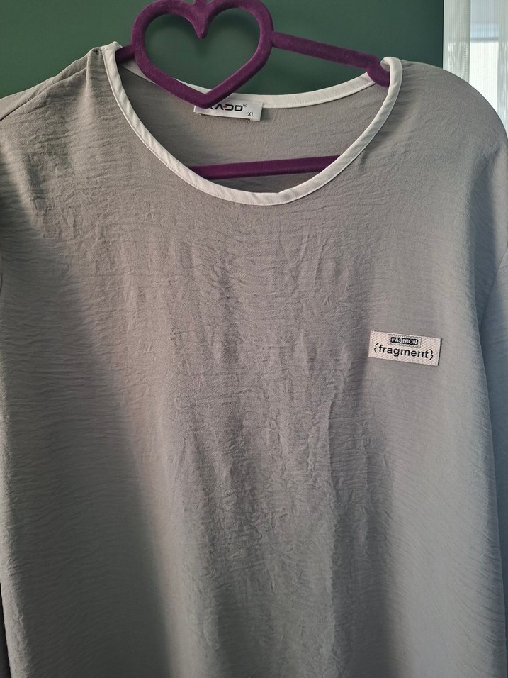 Gri Uzun Kollu Hamile Tişörtü - Görsel 2