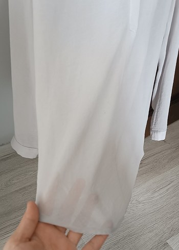 Diğer açık gri şifon hakim yaka gömlek