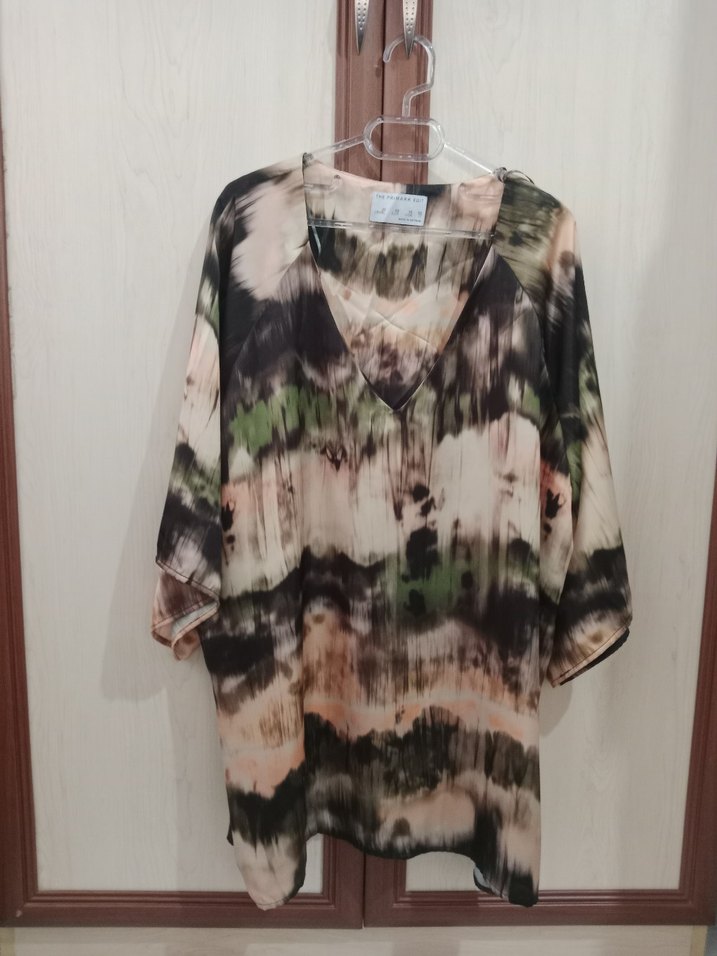 Bohem V Yaka Bağlamalı Salaş Bluz - Görsel 5