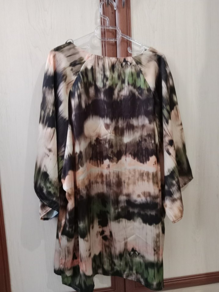 Bohem V Yaka Bağlamalı Salaş Bluz - Görsel 4