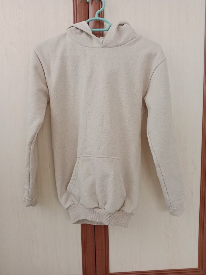 Bej Kapüşonlu Baskılı kız çocuk Sweatshirt - Görsel 2
