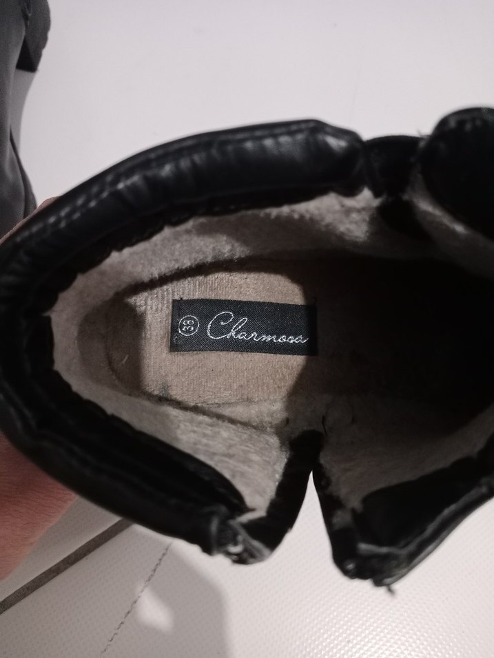 Siyah Deri Kadın Dolgu Topuk Bot - Görsel 4