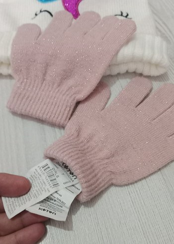 8-12 Yaş, 23 cm Beden beyaz Renk Renkli Nakışlı Beyaz Çocuk Unicorn Bere