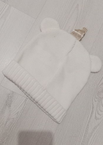 8-12 Yaş, 23 cm Beden Renkli Nakışlı Beyaz Çocuk Unicorn Bere
