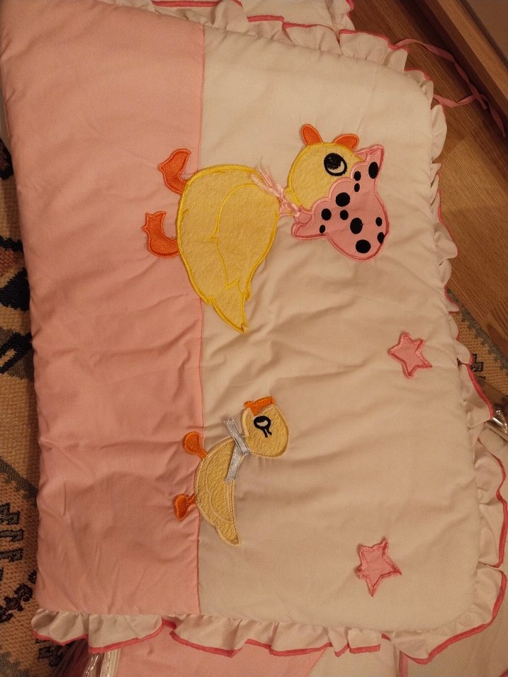 Pembe Nakışlı Çocuk Uyku Seti - Görsel 2