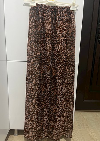 Kahverengi Leopar Desenli Uzun İkili Takım - Görsel 3