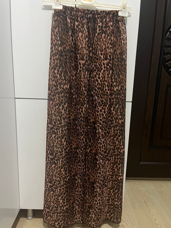 Kahverengi Leopar Desenli Uzun İkili Takım - Görsel 3