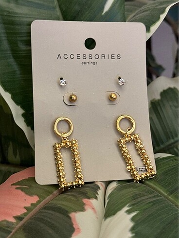Accessorize Gold Küpe set