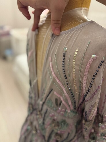 Asos şifon pul payet taşlı abiye - Görsel 6