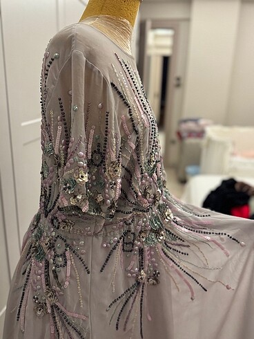 Asos şifon pul payet taşlı abiye - Görsel 8