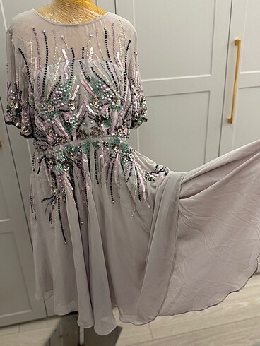 Asos şifon pul payet taşlı abiye - Görsel 11