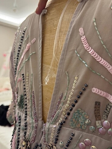 Asos şifon pul payet taşlı abiye - Görsel 9