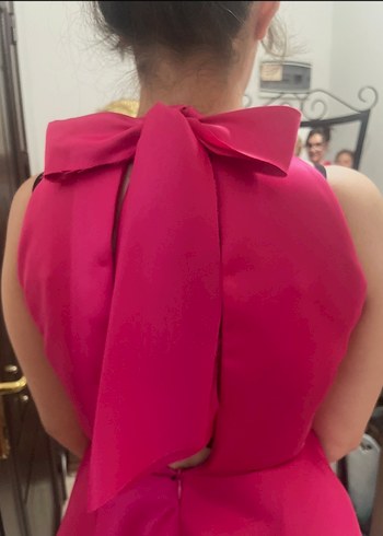 Pembe mini abiye elbise - Görsel 2