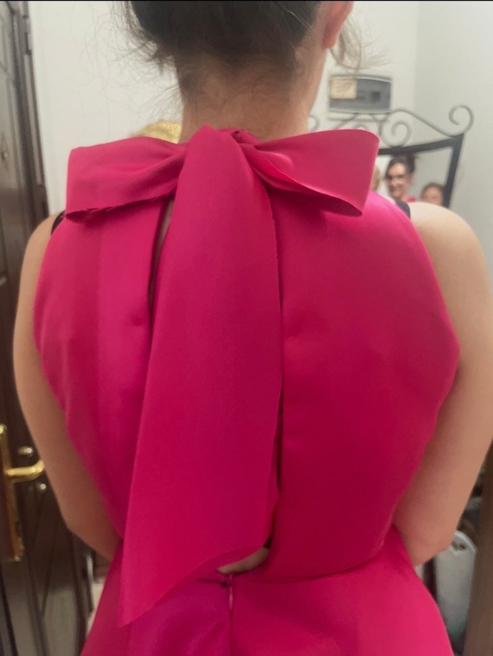 Pembe mini abiye elbise - Görsel 2