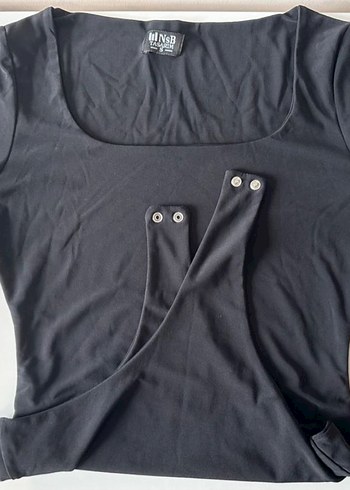 s Beden siyah Renk Siyah Uzun Kollu Kadın Bodysuit