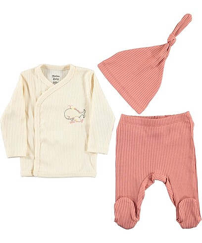 Unisex fitilli alt üst takım-set
