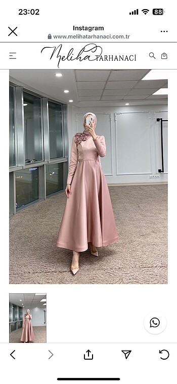 Meliha tarhanacı rosa elbise