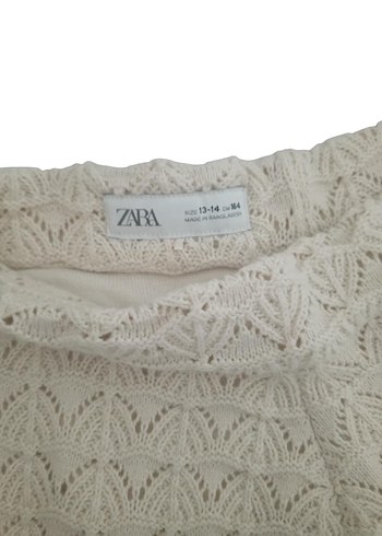 Bej Örgü Çocuk Triko Pantolon - Görsel 3