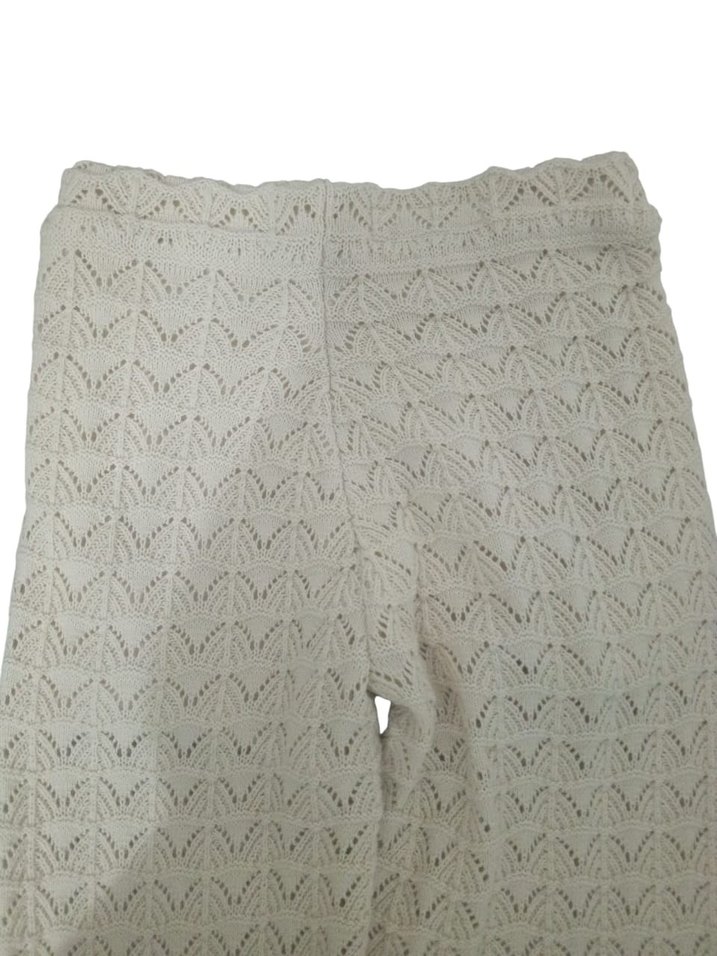 Bej Örgü Çocuk Triko Pantolon - Görsel 2