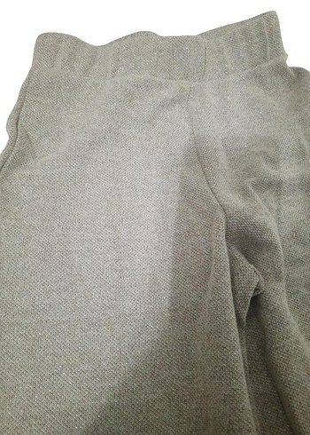 Gri Rahat Kesim Keten Kadın Pantolon - Görsel 2