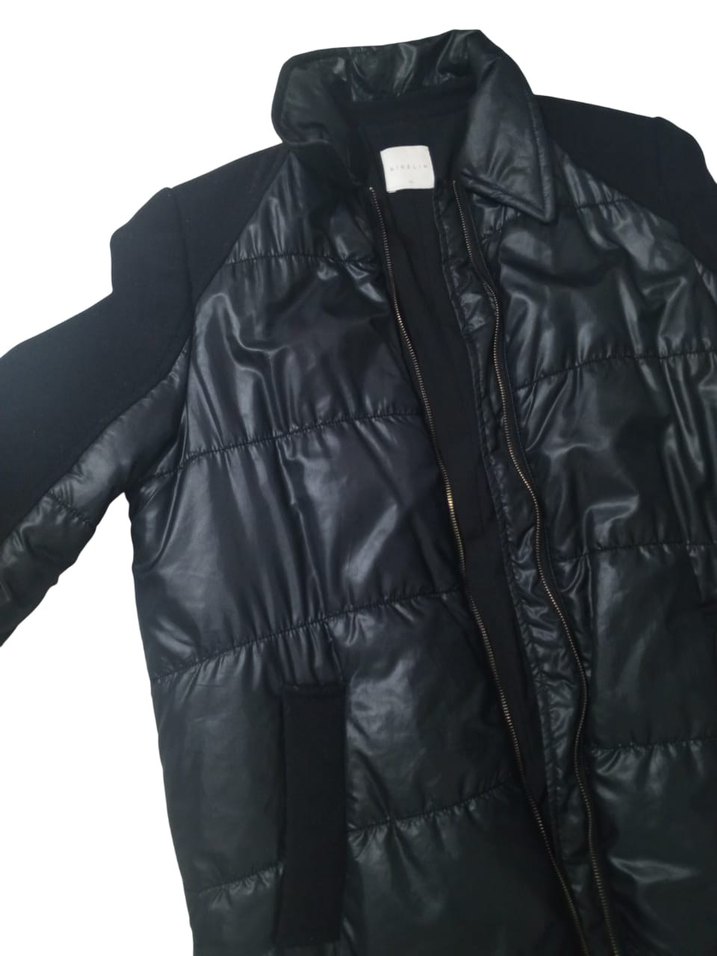 Uzun Siyah Kadın Kışlık Mont - Görsel 2