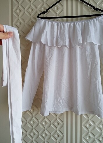 m Beden omuzları açık bluz polyester