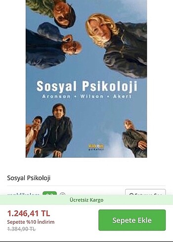 Sosyal psikoloji ders kitabı (kitap hediyeli)