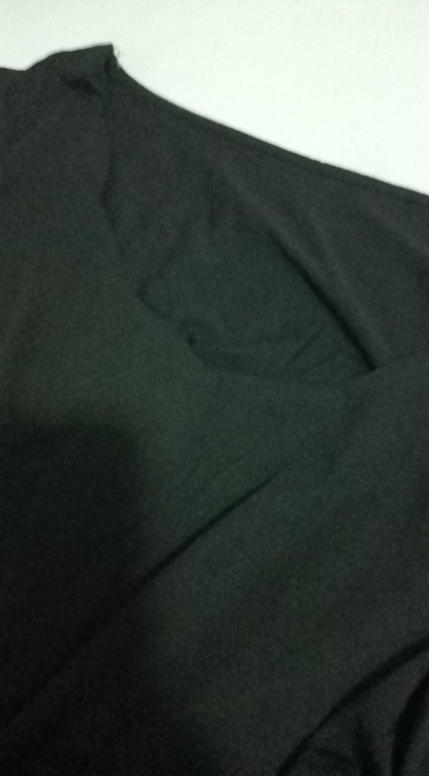 Drapeli Siyah Uzun Kollu Bluz - Görsel 3